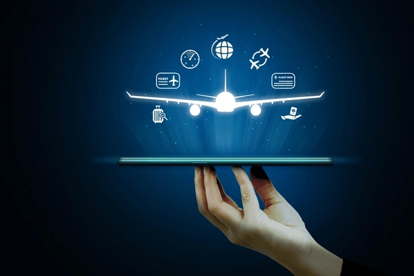 flight ticket booking concept person 600nw 2437407267